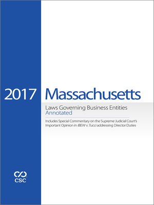 cover image of CSC&#174; Massachusetts Laws Governing Business Entities